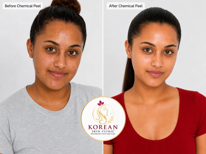 Chemical Peel Before and After Results for Pigmentation and Tan Removal in Raebareli
