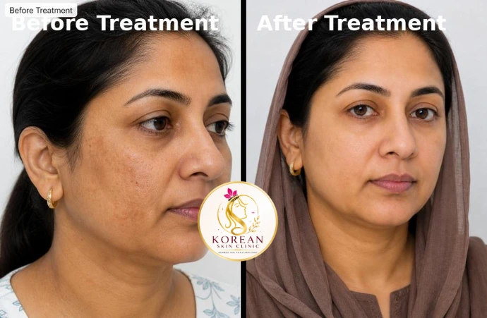 Pigmentation and Melasma Treatment Before and After Results at Korean Skin Clinic